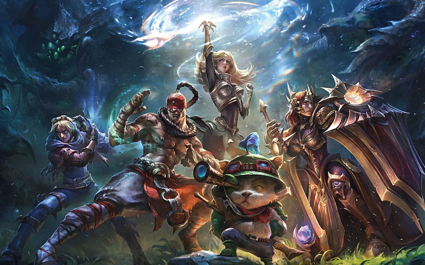 Ilustração de league of Legends, um dos jogos multiplayer mais populares