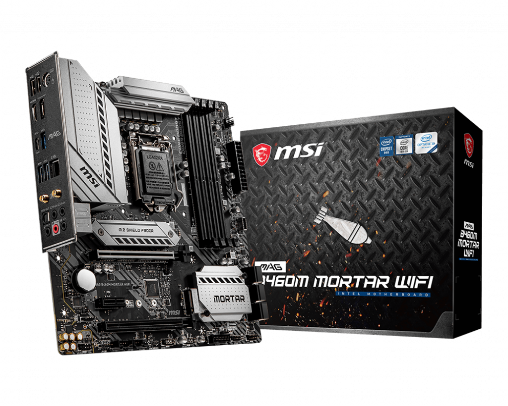 A placa-mãe Mag Mortar se destaca pela robustez e durabilidade, além de ser compatível com a 10ª geração de processadores Intel (Fonte: MSI/Divulgação)