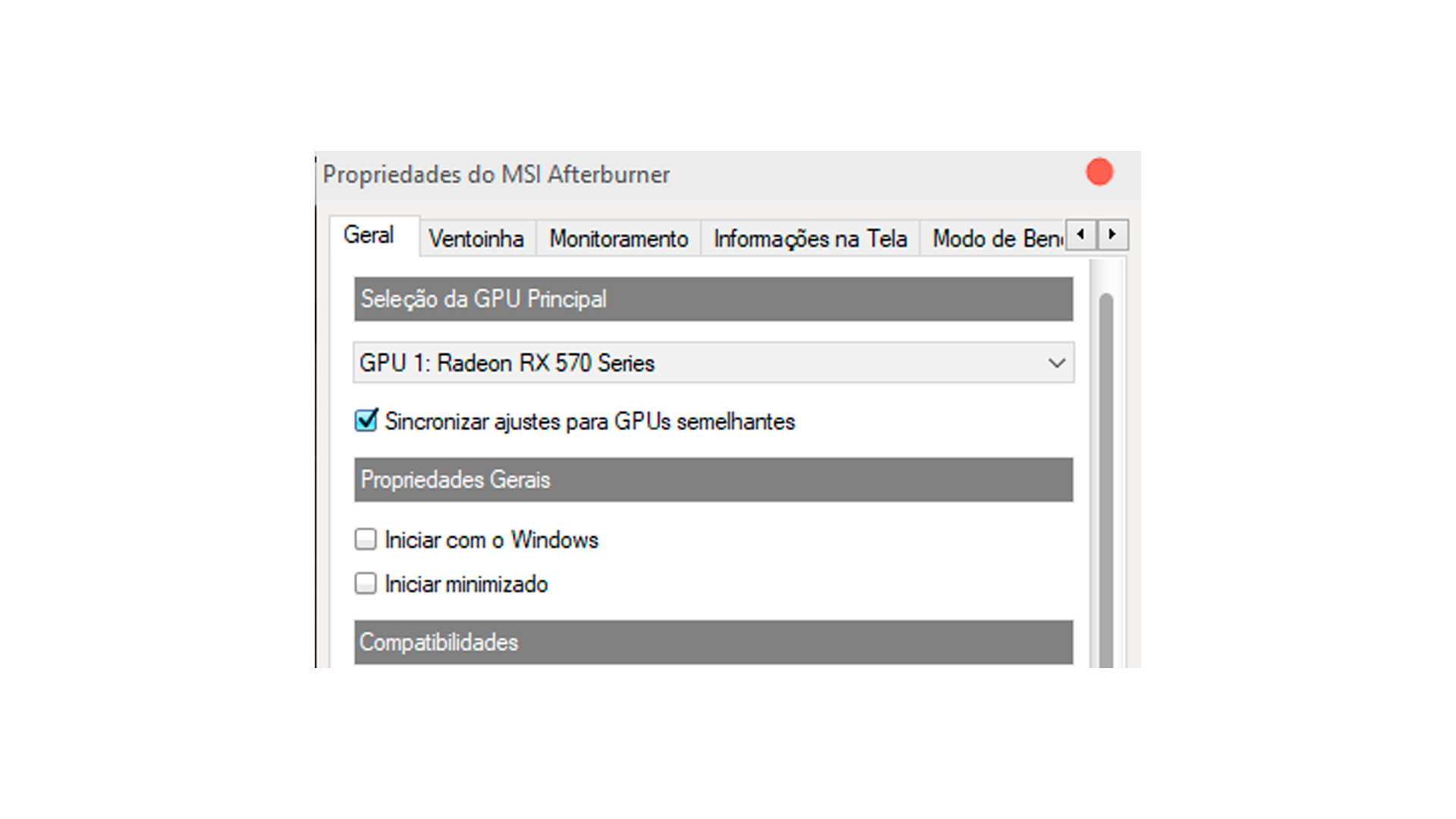 Verifique se o MSI Afterburner está reconhecendo o modelo da sua placa de vídeo (Foto/Hugo Iwaasa)