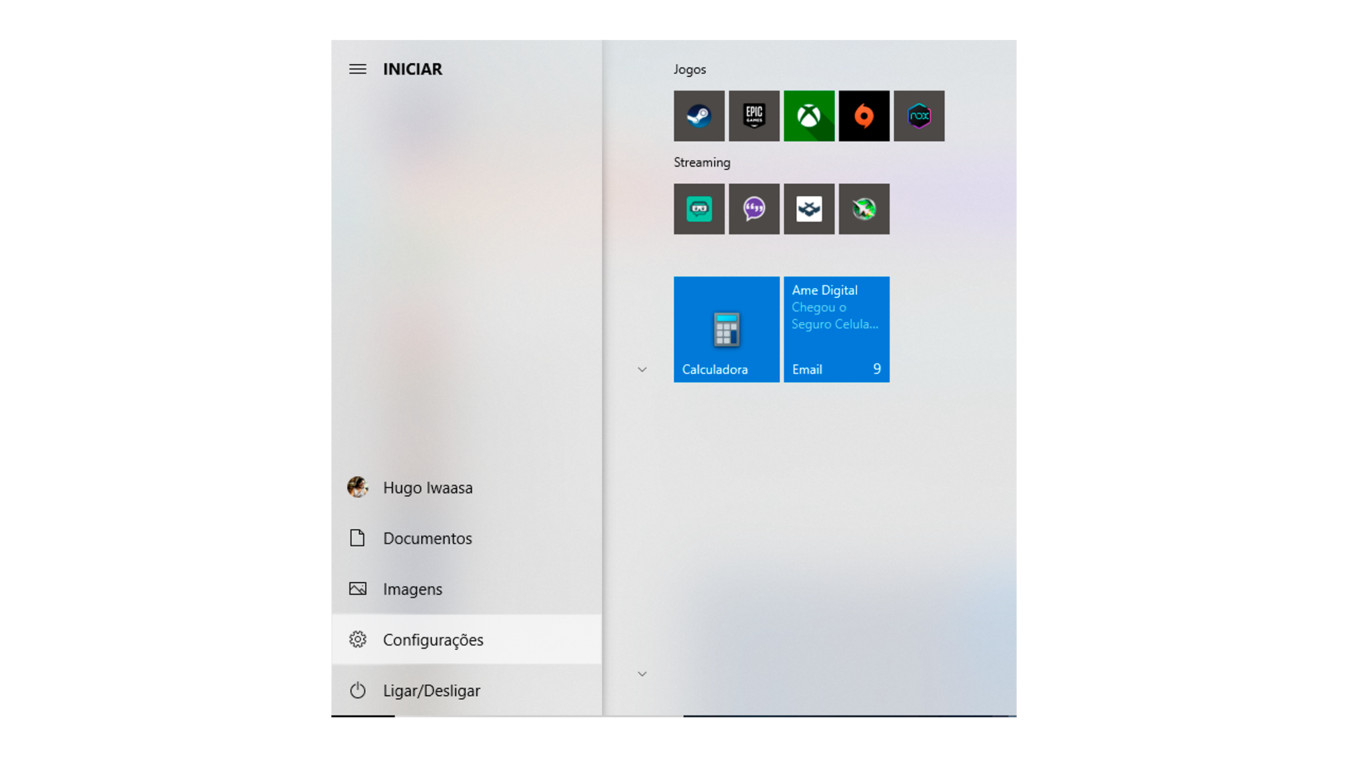 Acesse o menu Iniciar para começar a desativar Cortana (Foto/Hugo Iwaasa)