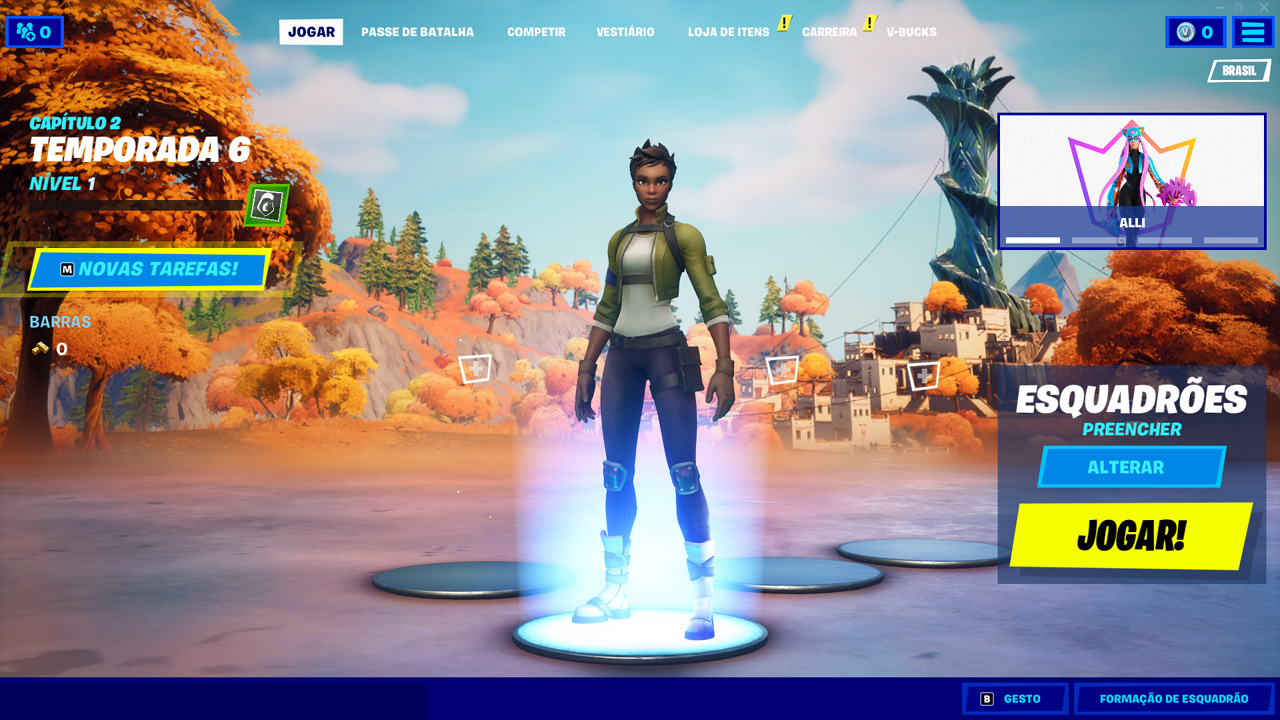Após ter aprendido como instalar Fortnite no PC, basta aproveitar o jogo (Reprodução: Redação Zoom)