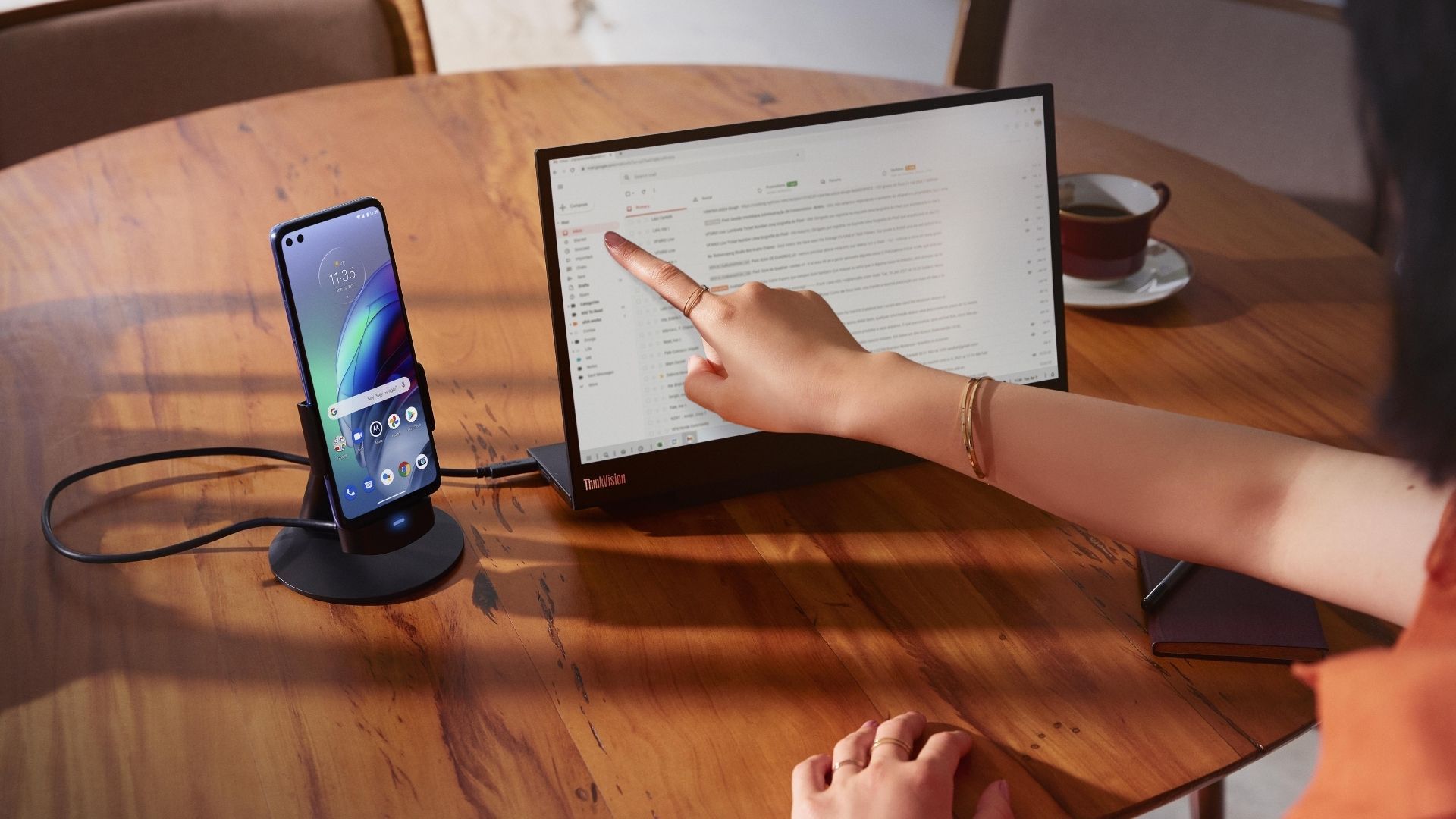 O Ready For é um dos diferenciais do Moto G100. (Foto: Divulgação/Motorola)