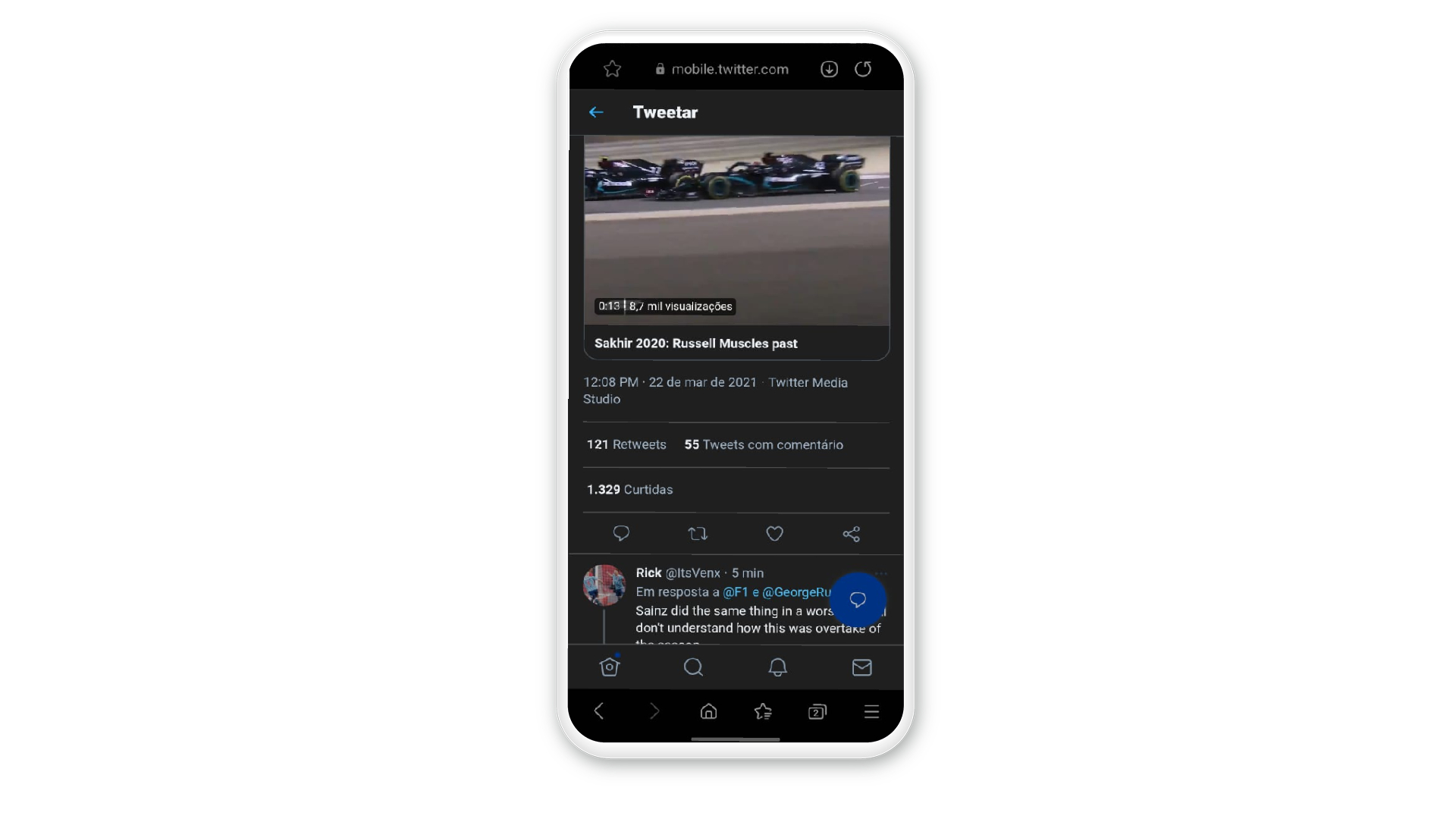 Como baixar vídeo do Twitter: ache o vídeo e clique no "compartilhar" (Foto: Arte / Zoom)