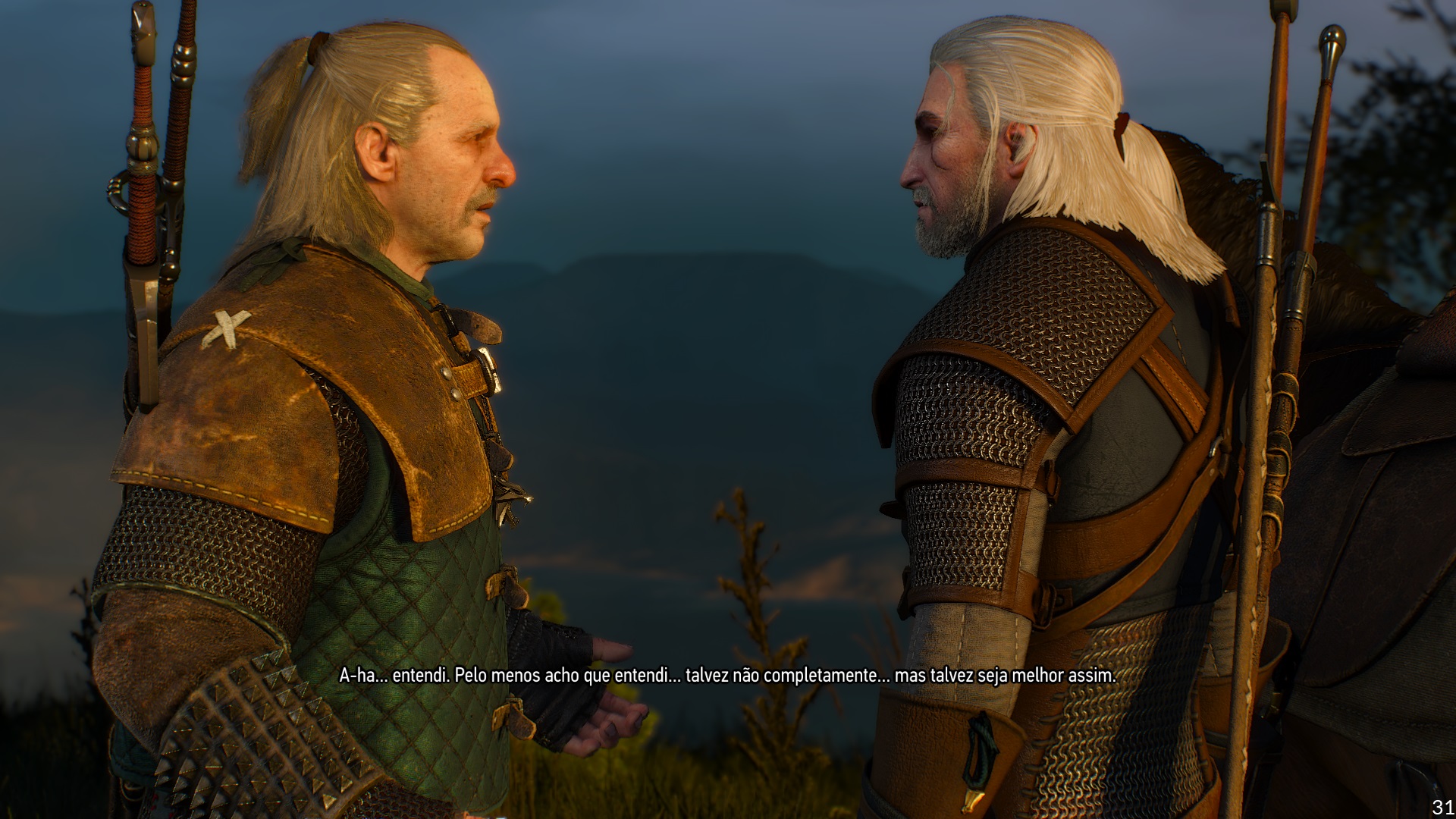 Só nas cutscenes, as cenas em que o jogador não controla os personagens, é que o FPS baixou para 31 (Reprodução: Guilherme Toscano)