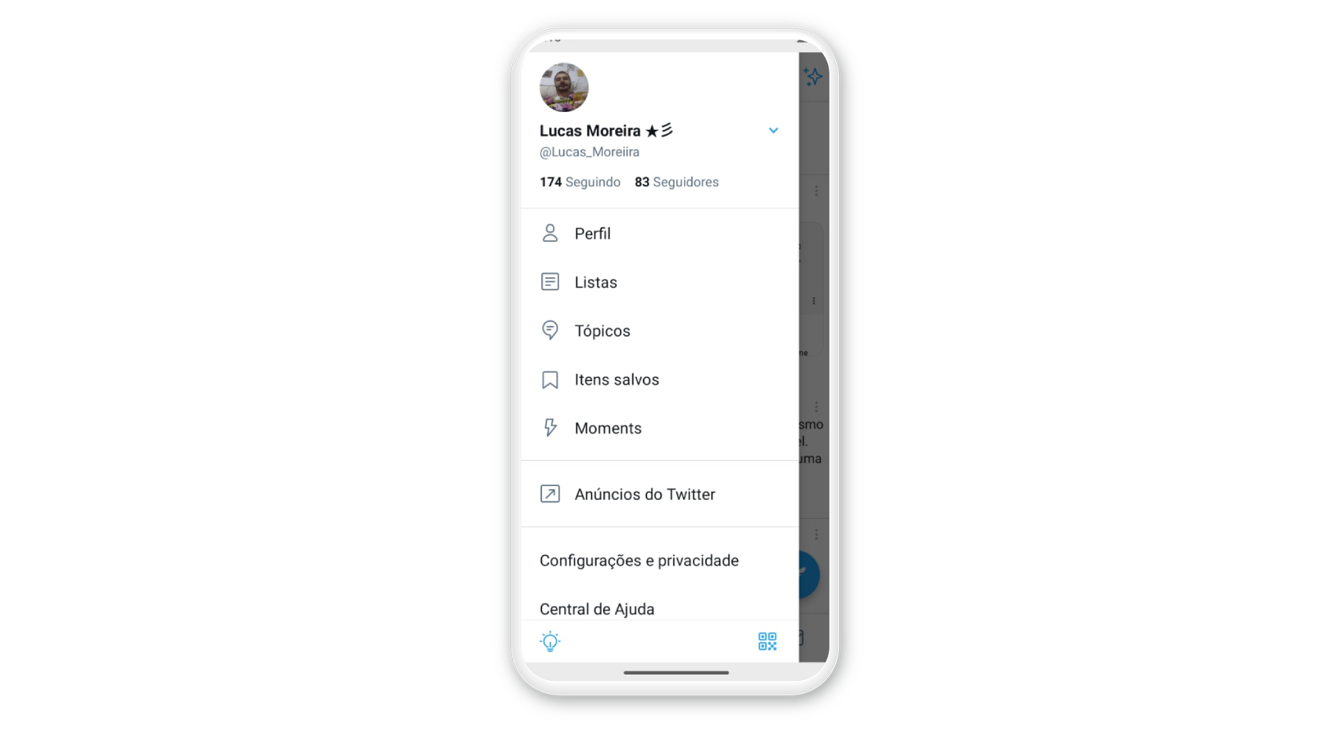 Como mudar o @ do Twitter: no iPhone: clique em Configurações e Privacidade. (Foto: Arte/Zoom)