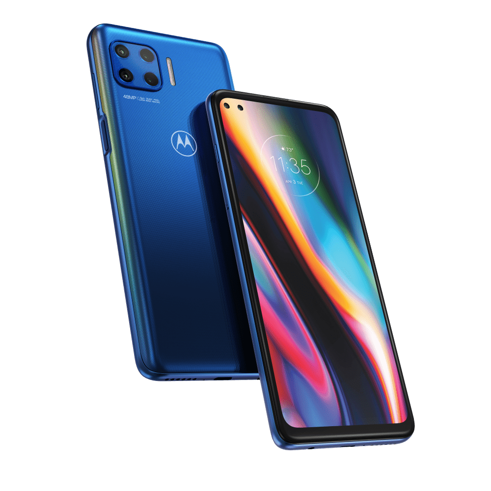 As quatro câmeras traseiras do Moto G 5G Plus estão agrupadas em um módulo quadrado. (Imagem: Motorola)