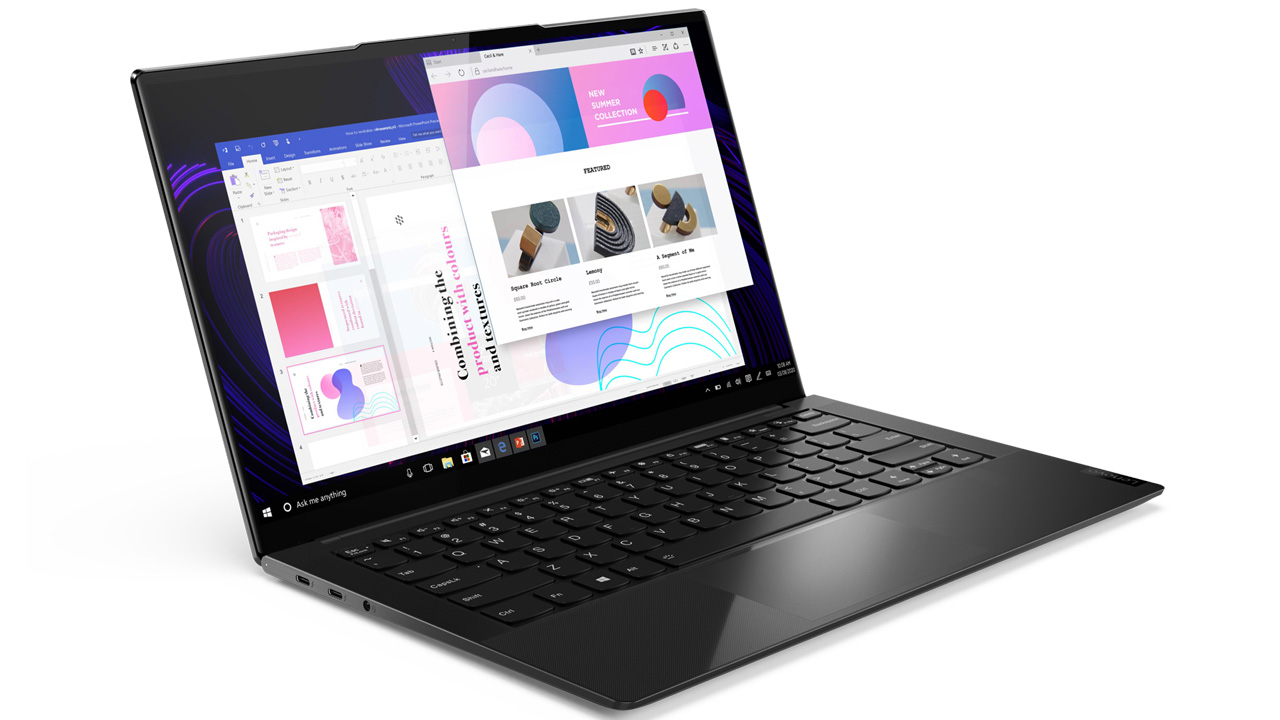 O Lenovo Yoga Slim 9i oferece toda a potência do Intel Core I7 de 11ª geração aliado a memória extra de 16 GB em um design mais fino e leve (Reprodução: Lenovo)