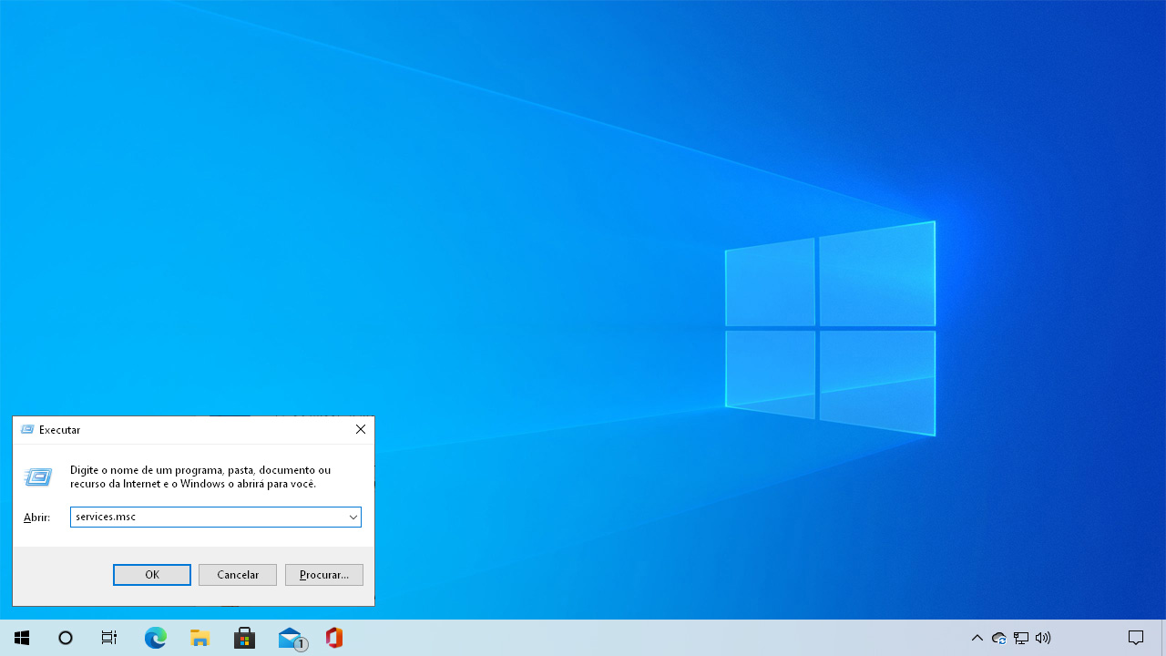Pressione Windows + R para abrir o menu executar e digite "services.msc" para ter como desativar Windows Update pela lista de serviços (Reprodução: Redação Zoom)