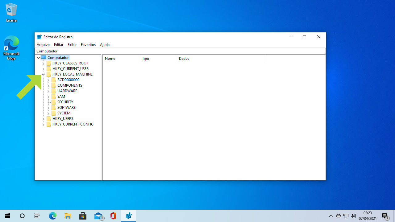 Abra as pastas mencionadas e não mexa em nada além do mencionado. Alterações no Registro do Windows podem causar problemas para o sistema (Reprodução: Redação Zoom)
