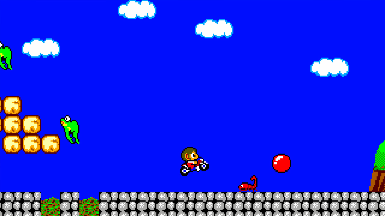 Fãs nostálgicos de Alex Kiddd poderão jogar o original dentro de Alex Kidd in Miracle World DX (Reprodução: Steam)