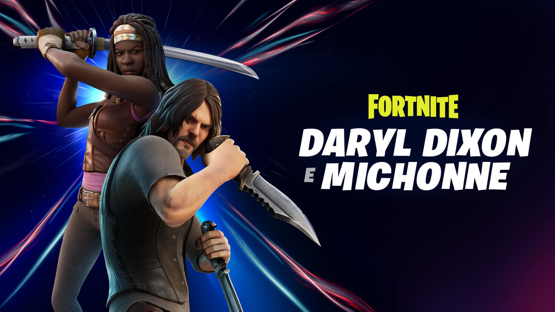 Assuma o papel de dois dos personagens mais importantes da série The Walking Dead (Foto: Epic Games).