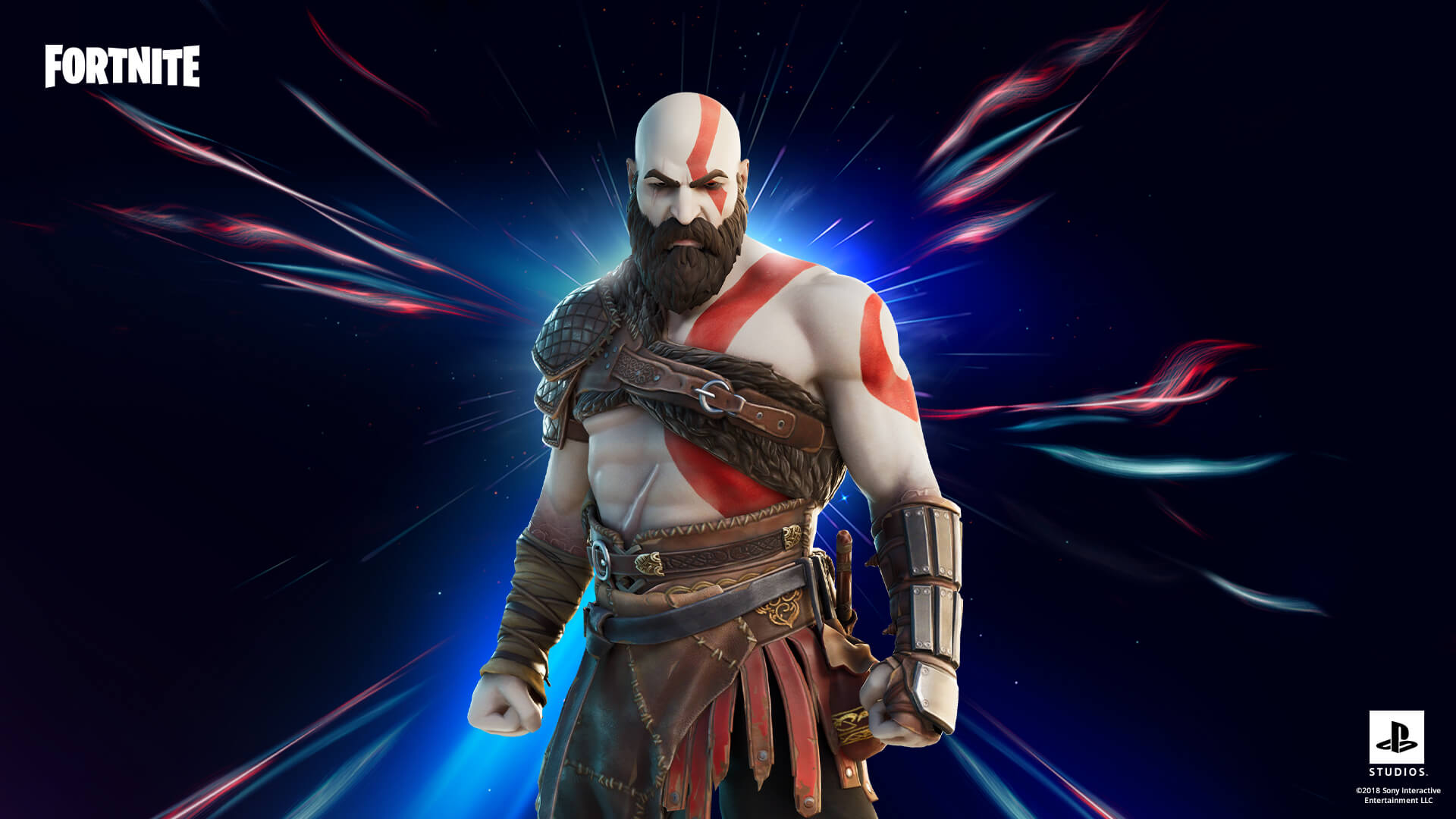 Para quem está acostumado a lutar contra deuses gregos e nórdicos, uma vitória vai ser moleza no Fortnite com a skin do Kratos (Foto: Epic Games).