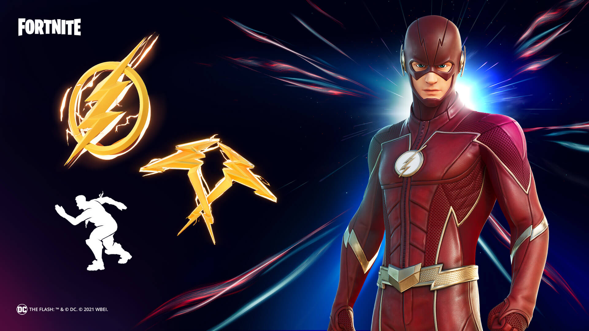 O traje do Flash para você ser o mais rápido da partida (Foto: Epic Games).