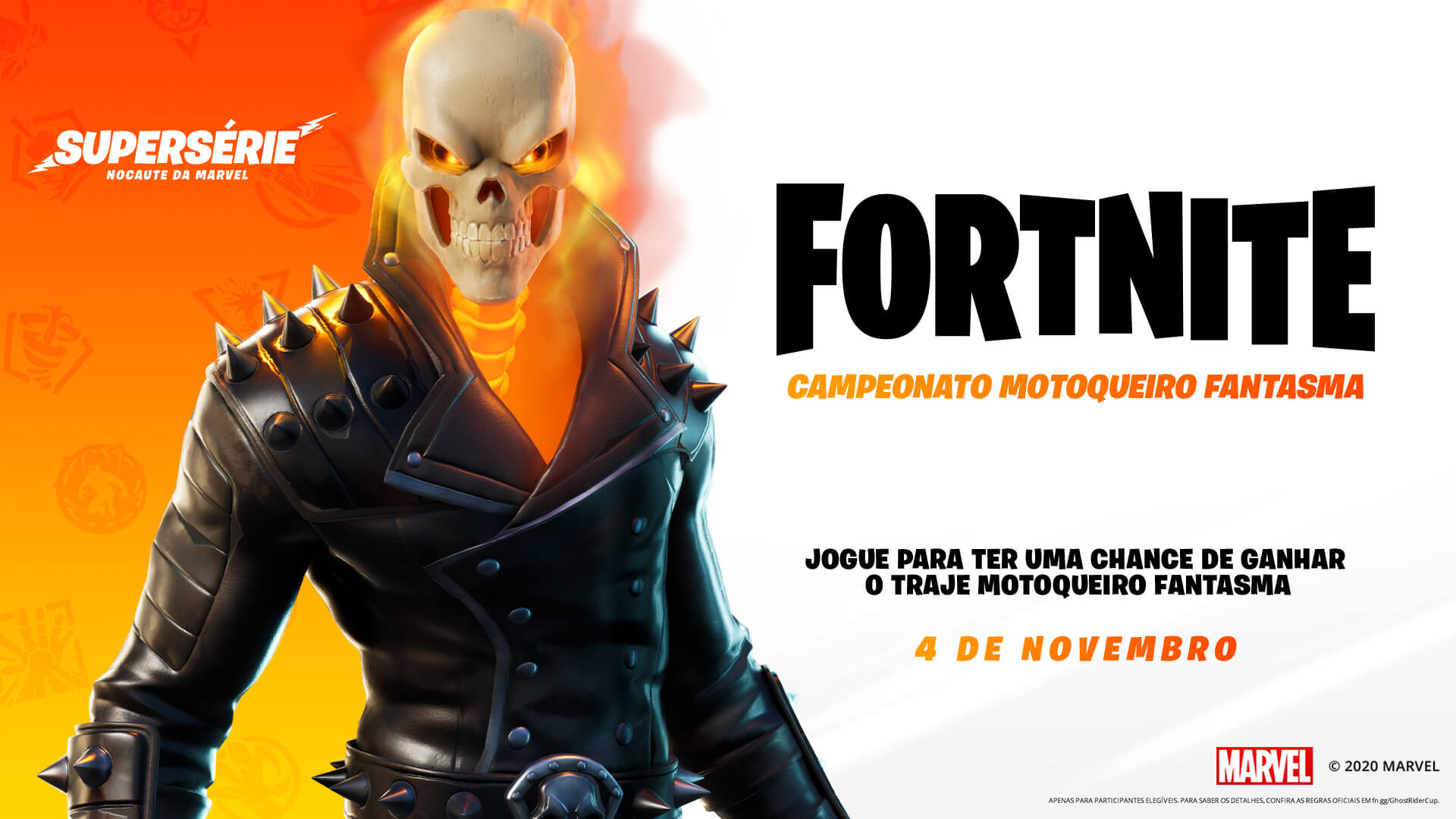 No Fortnite, você também pode se vestir de anti-herói com a skin do Motoqueiro Fantasma (Foto: Epic Games).
