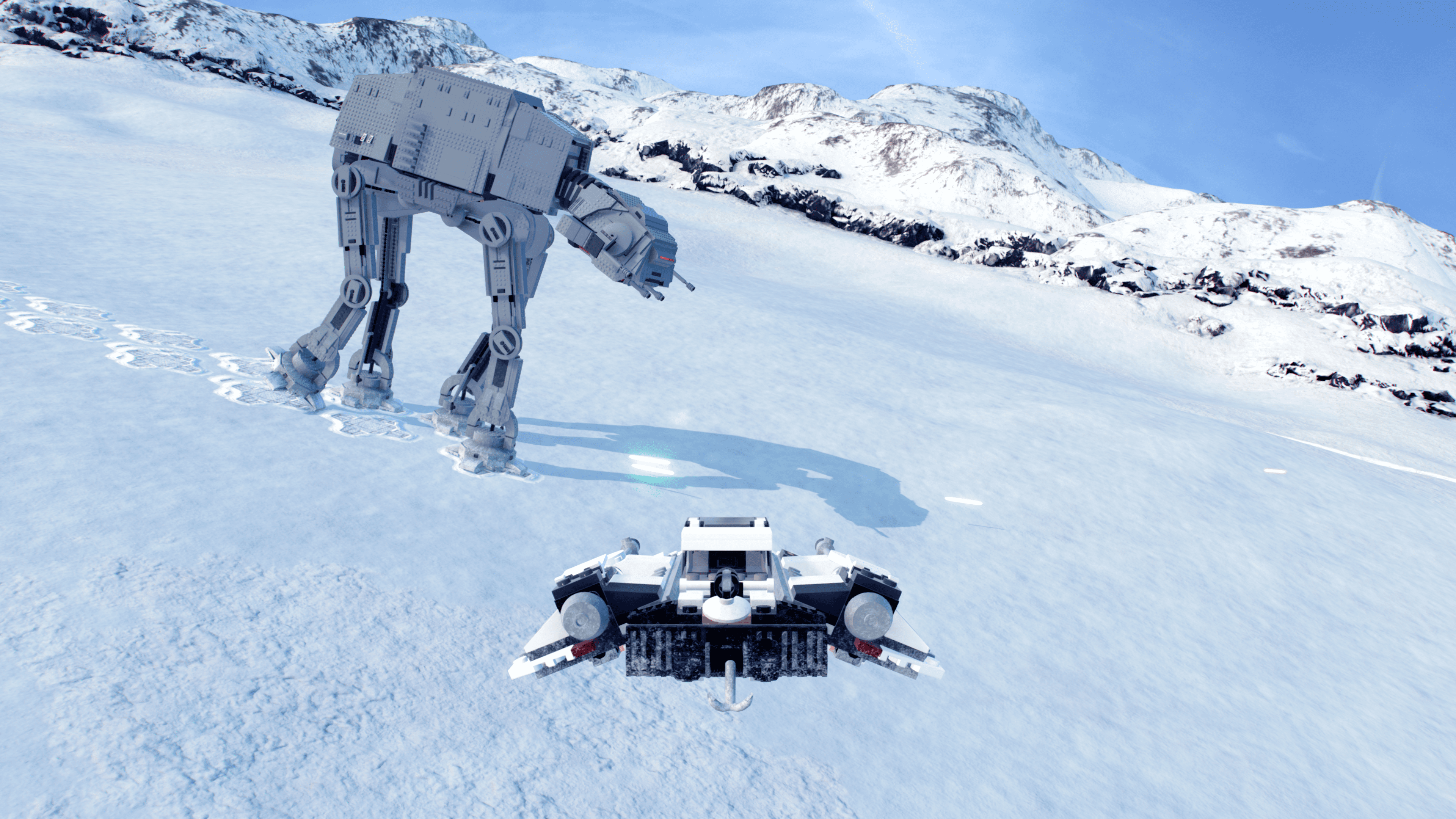 Hoth é um dos planetas mais queridos pelos fãs e sua batalha é um dos momentos de O Império Contra-Ataca mais revividos em jogos da franquia (Fonte: Divulgação/TT Games)