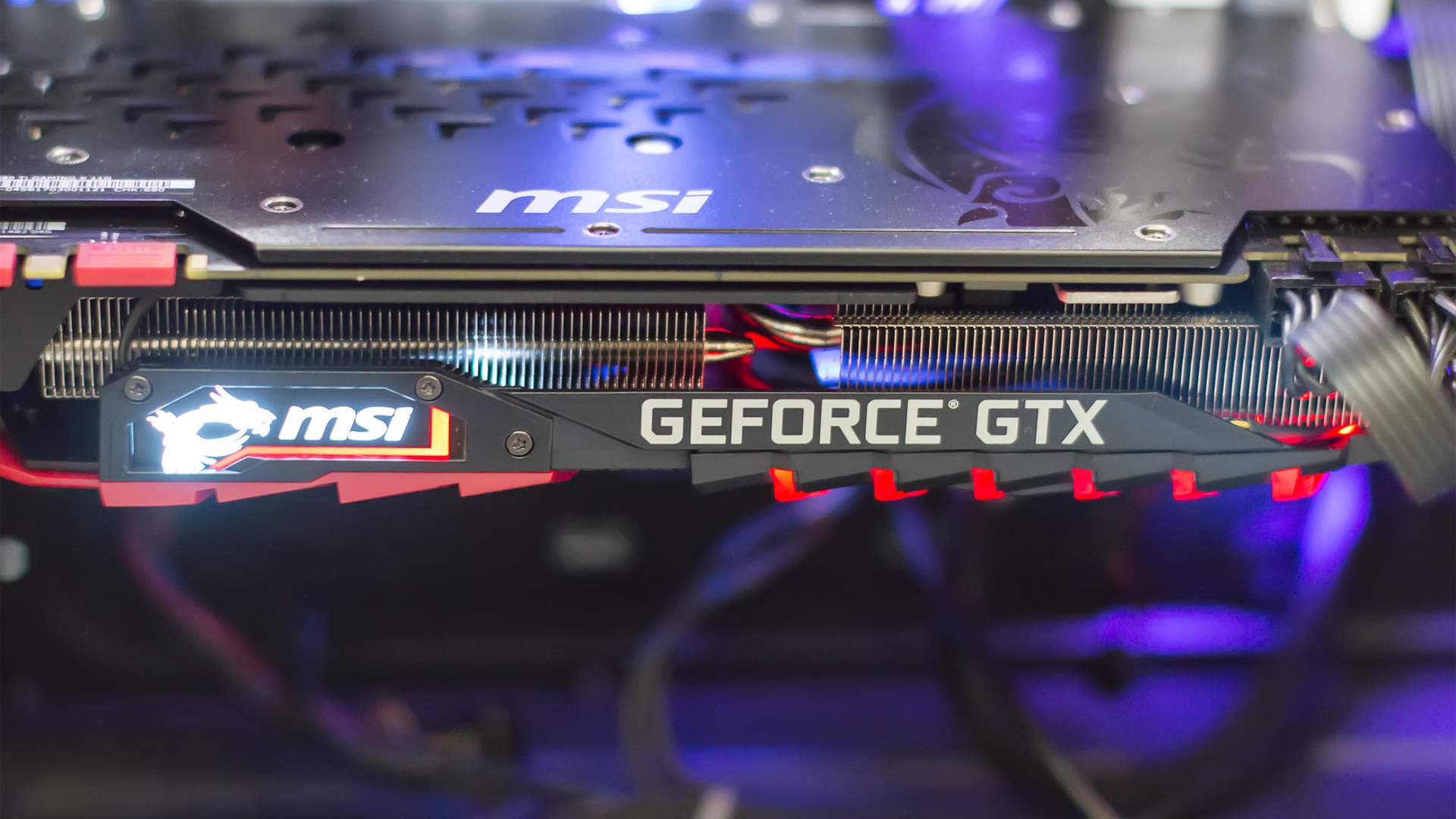 Placa de vídeo da linha GeForce GTX da marca MSI