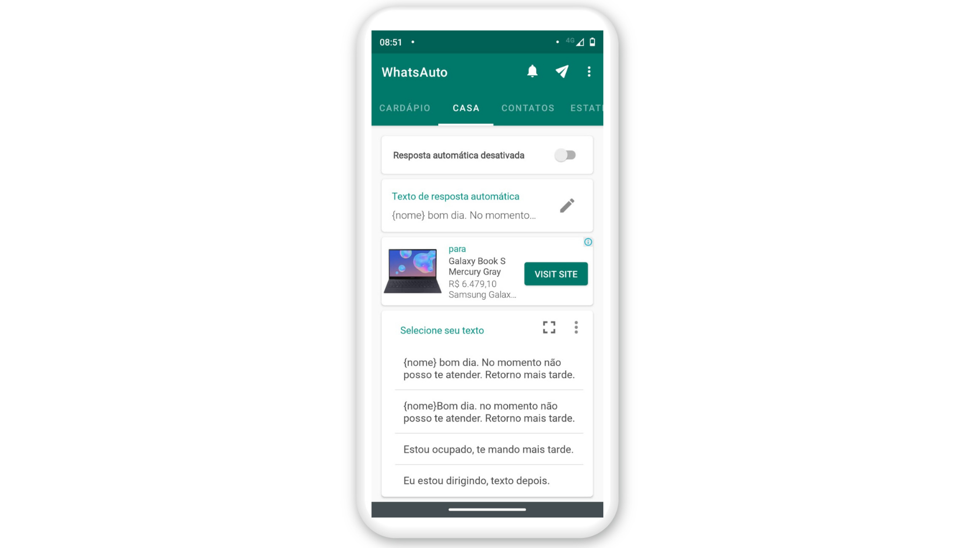 Mensagem automática WhatsApp: use o WhatsAuto para fazer (Foto: Arte / Zoom)