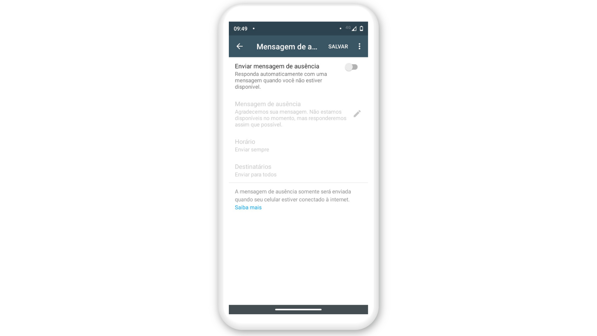 Mensagem automática WhatsApp: configure as frases de ausência (Foto: Arte / Zoom)