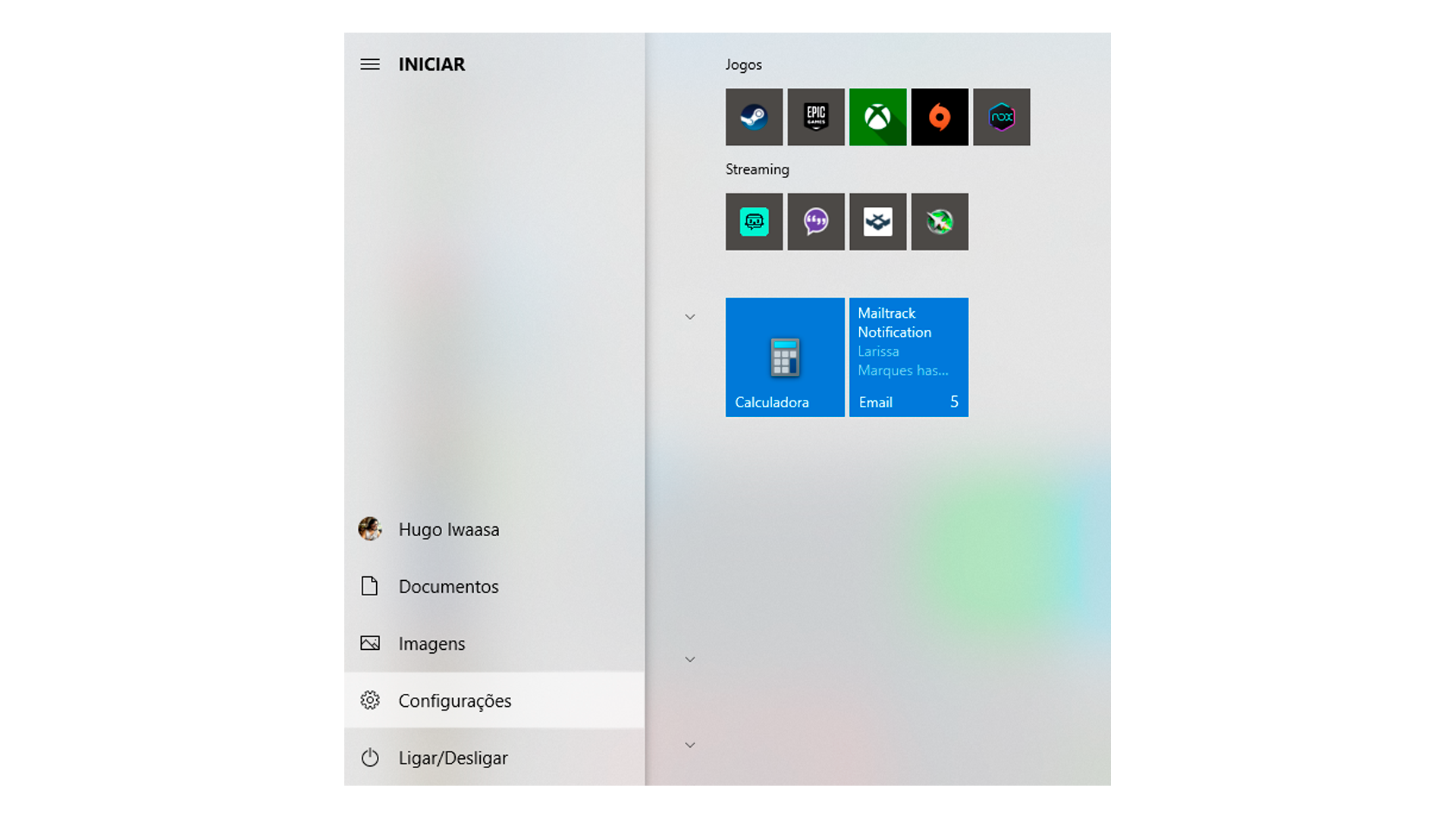 Acesse as configurações (Reprodução: Hugo Iwaasa)