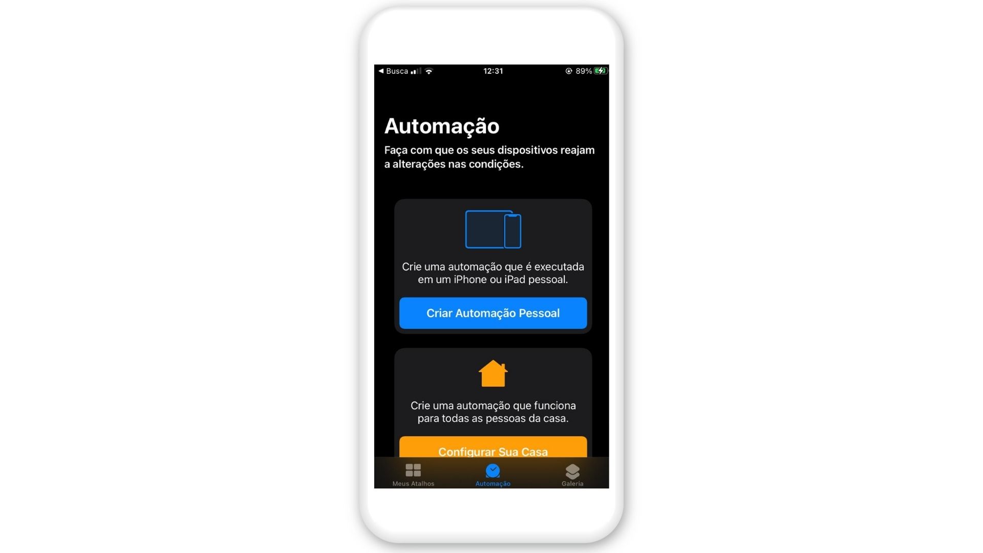 Mensagem automática WhatsApp: clique em Criar Automação Pessoal (Foto: Arte / Zoom)