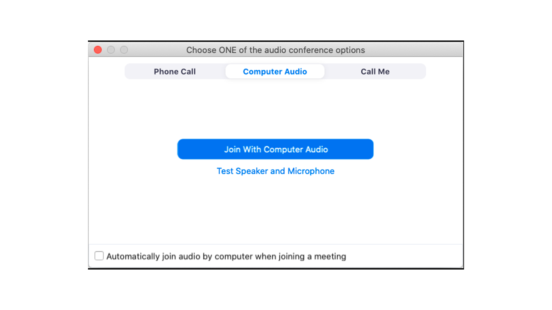 É possível fazer o teste de microfone no Zoom (Foto: Reprodução/Zoom Meetings)