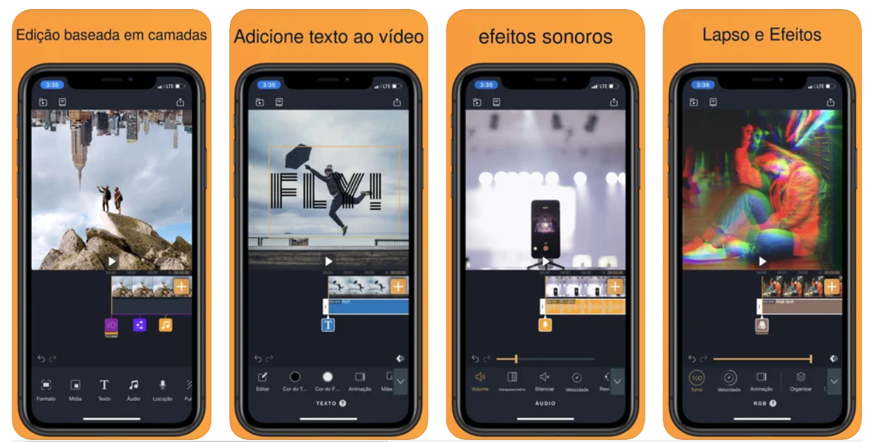 Imagem mostra interface do app VMX