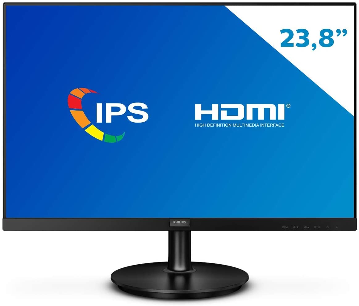 O monitor Philips 242V8A possui uma variedade de entradas, entre elas a HDMI, acompanha som embutido e painel IPS (Foto: Divulgação/Philips)