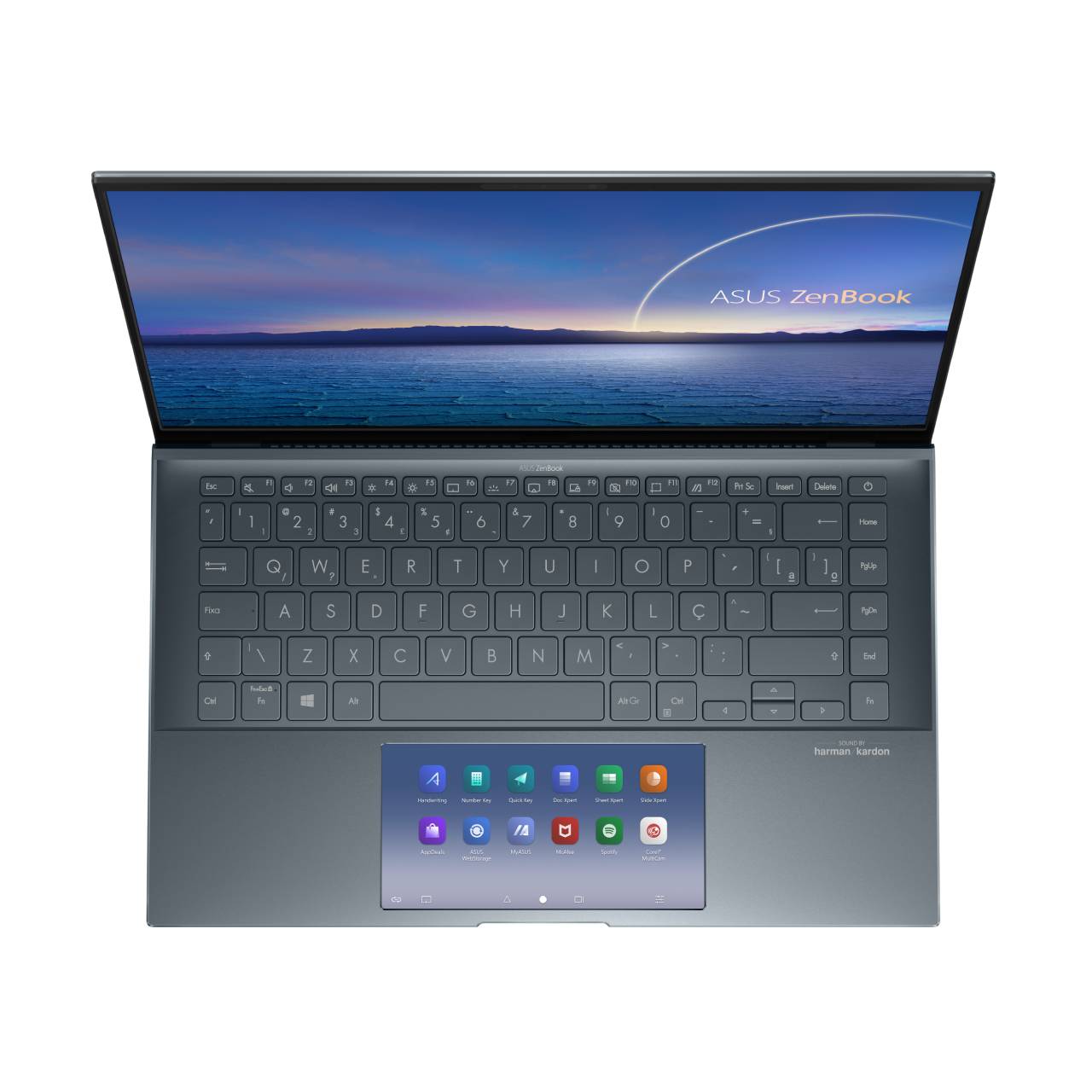 O modelo intermediário da linha traz uma segunda tela de toque no lugar do trackpad (Fonte: Divulgação/Asus)
