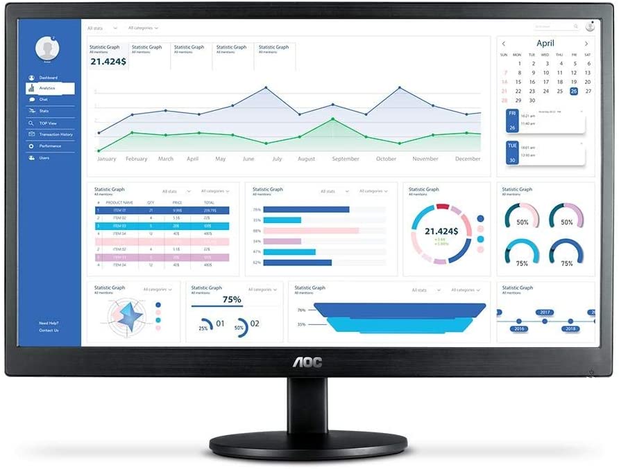 Procurando monitor gamer barato? O AOC M2470SWH2 tem como diferença a tecnologia antirreflexo e WMA (Foto: Divulgação/AOC)