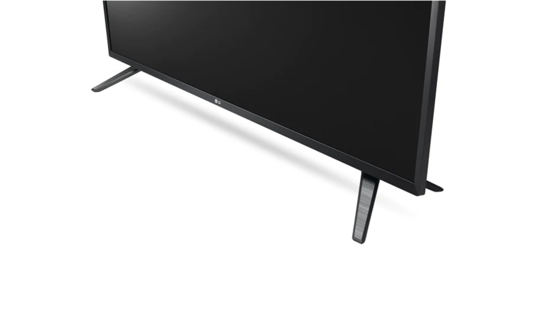 Os pés da TV LG LV300C são discretos e proporciona um design simples e elegante (Imagem: Divulgação/LG)