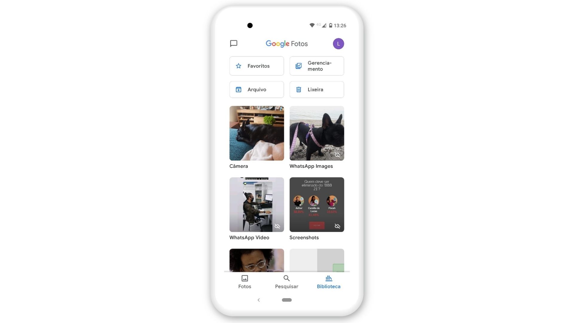 Como esvaziar a lixeira do celular Android? Clique em Lixeira no app Google Fotos (Foto: Arte/Zoom)