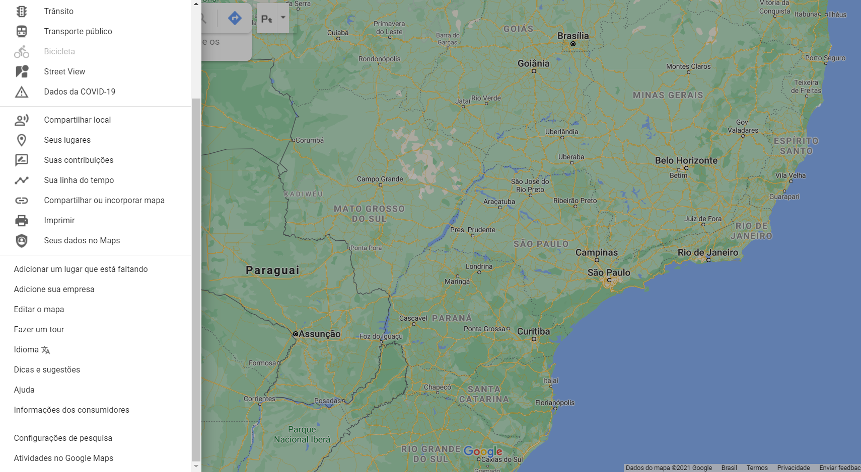 como apagar historico do google maps pc 1