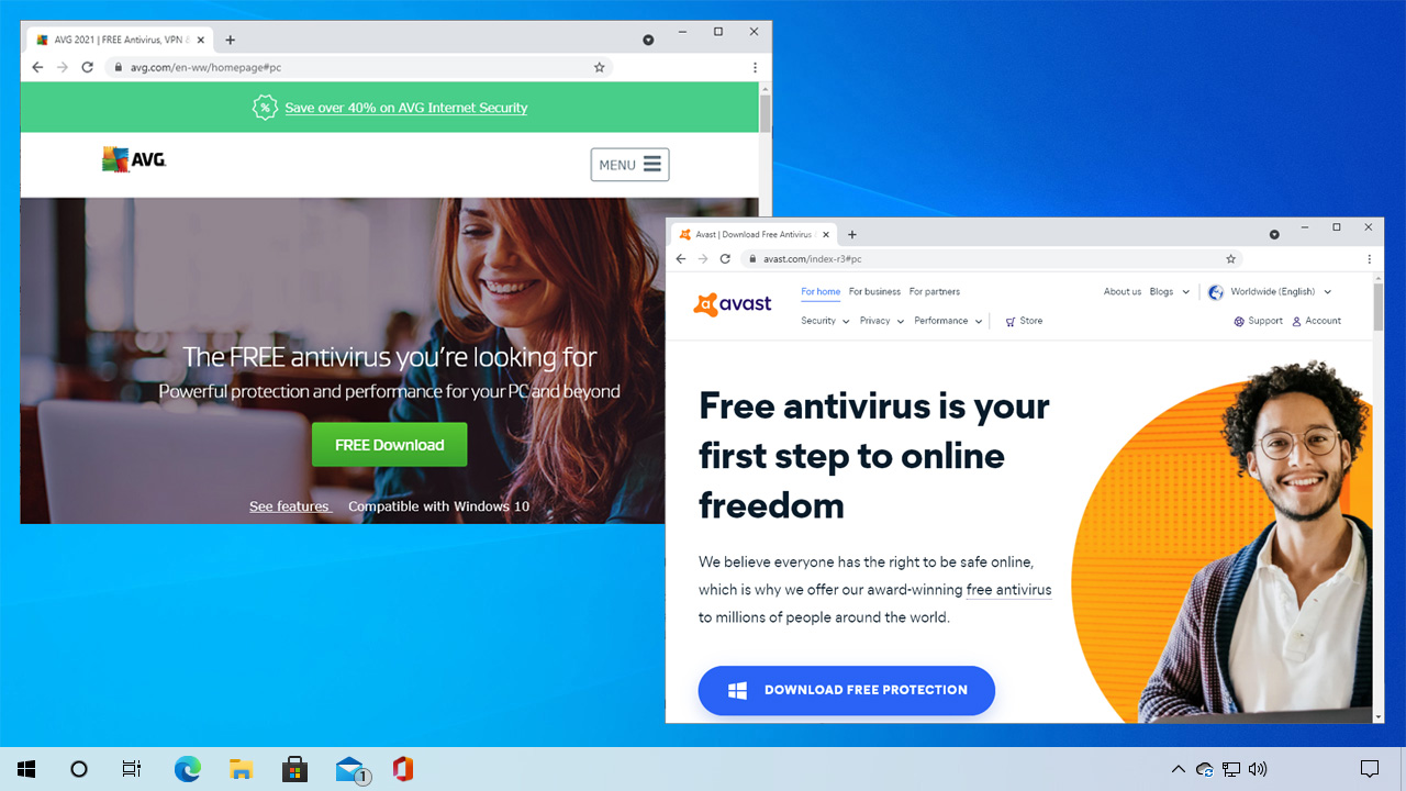 Ha algumas opções de antivírus grátis para remover aplicativos maliciosos e assim ter como deixar o Win10 mais rápido (Reprodução: Redação Zoom)