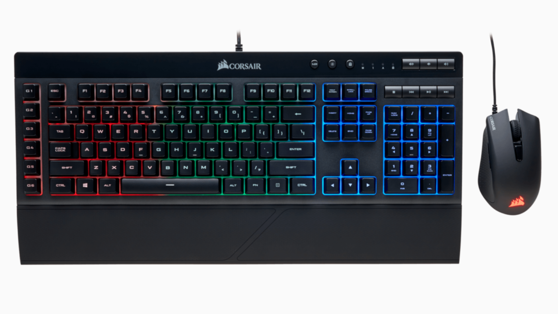 Corsair K55 é o teclado gamer mais em conta da fabricante de periféricos (Foto: Divulgação/Corsair)