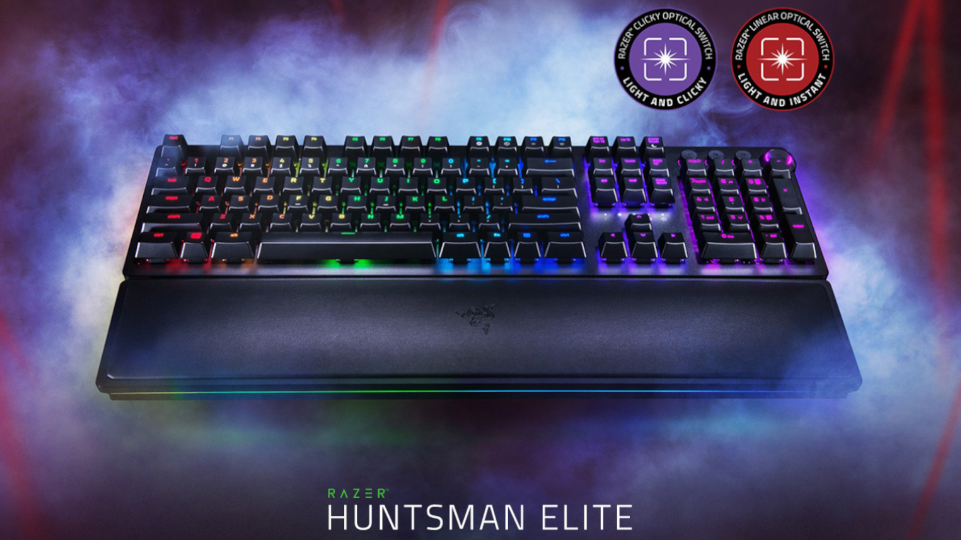 O teclado gamer Razer Huntsman Opto Elite é modelo topo de linha dos teclados ópticos da Razer (Foto: Divulgação/Razer)