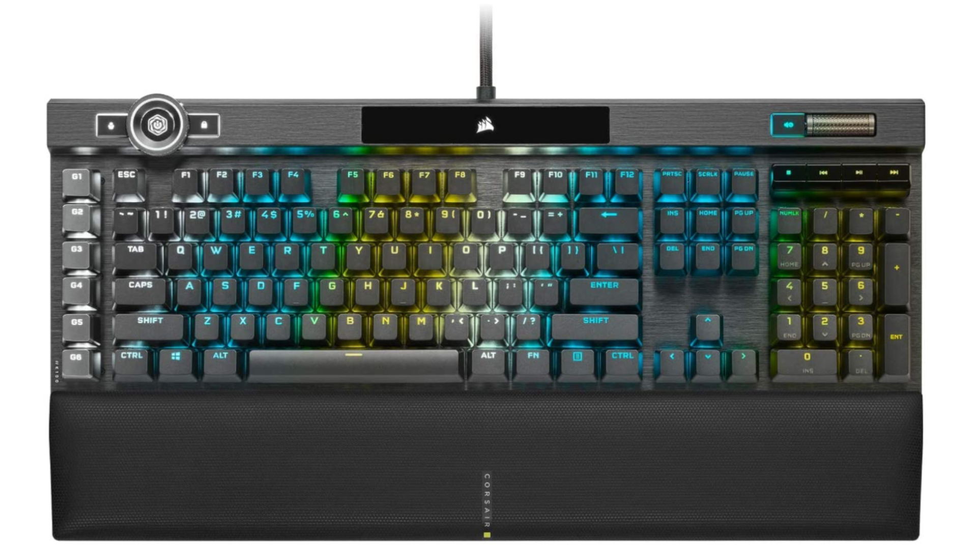 O Corsair K100 Optical RGB é teclado gamer topo de categoria com switches ópticos (Foto: Divulgação/Corsair)